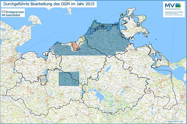 Jahresübersicht DGM Bearbeitung Aktualitätsstand 2015 © Geobasis-DE/MV 2023